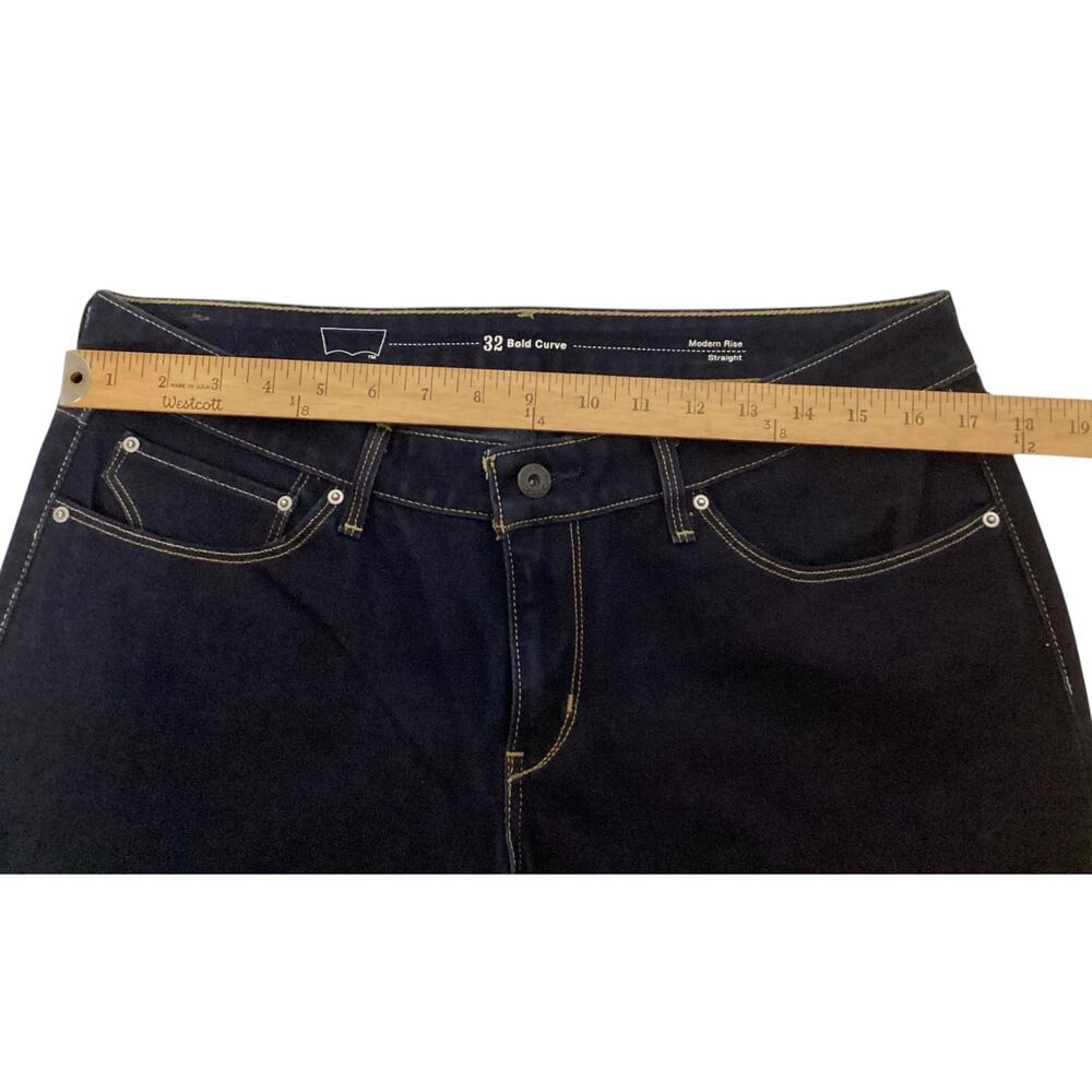 Levi's  Bold Curve modern rise Straight Leg Jeans size 32  Indigo - Picture 4 of 5
